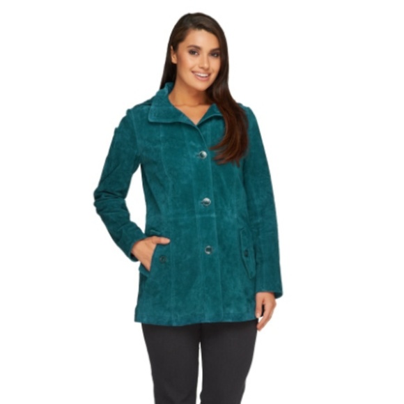 dennis basso Jackets & Blazers - 💕Washable Suede Anorak, Zip Off Hood